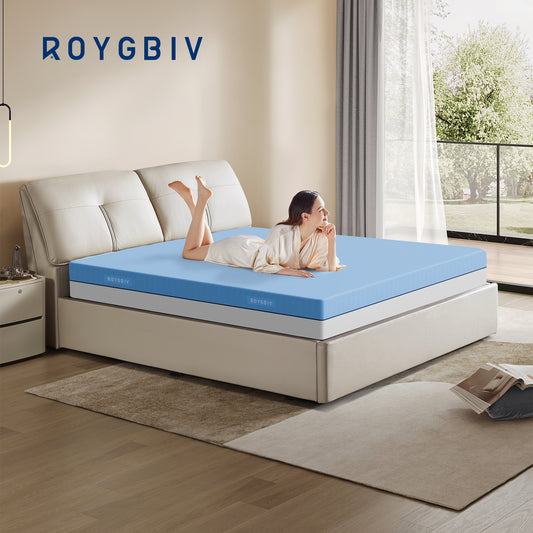 ROYGBIV 18 cm Cotton Mattress – Dual-Sided Comfort with Ergonomic 7-Zone Support”