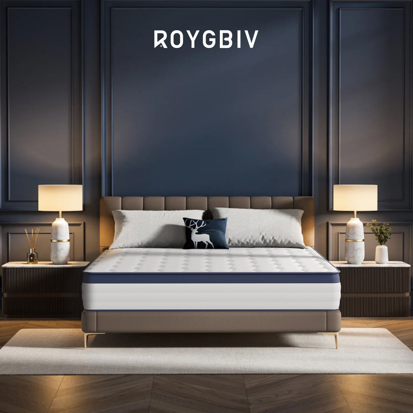 ROYGBIV MT03 Premium 25CM Hybrid-Matratze | 7-Zonen Orthopädischer Schlafkomfort