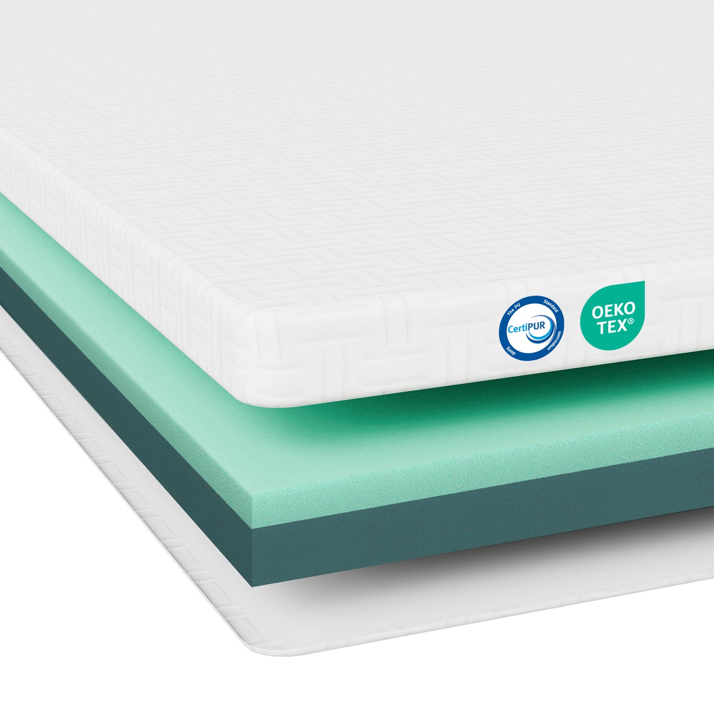 ROYGBIV 5cm Gel Memory Foam Mattress Topper - Reversible 2-Layer Design for Pressure Relief - Premium Skin-Friendly Washable Cover - Oeko-Tex Certified