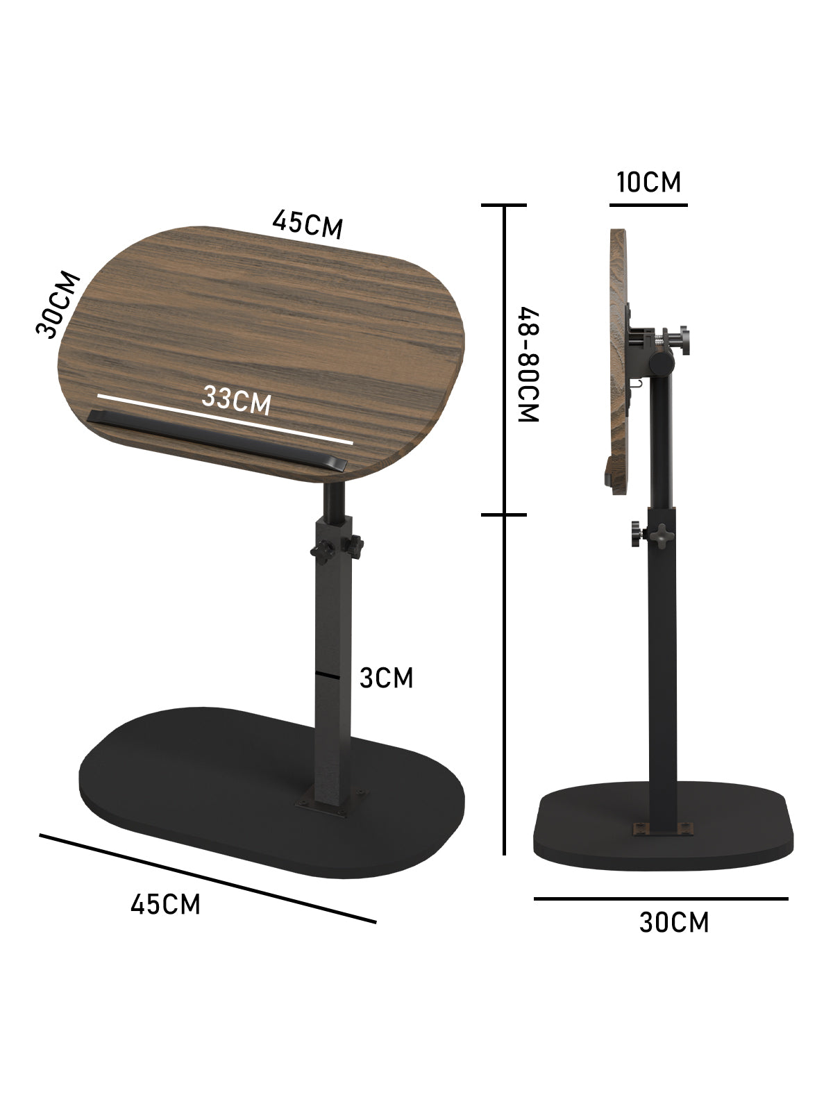 Beistelltisch C-Form mit 360° Drehfunktion