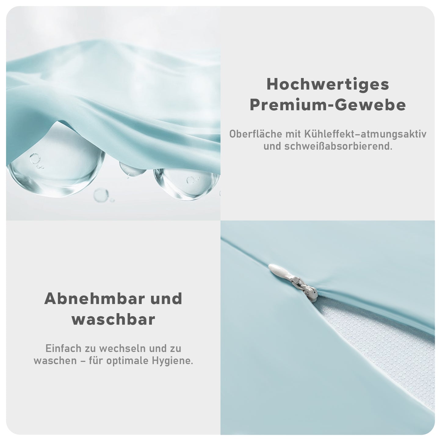 ROYGBIV Ergonomisches Nackenstützkissen aus Memory-Schaum – 60×38 cm, 3-Zonen-Höhenprofil 10/7/12 cm, für Rücken-, Seiten- & Bauchschläfer, atmungsaktiv mit waschbarem Bezug